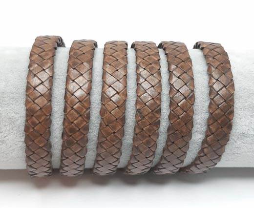Oval Braided Leather Cord-10 by 5mm - SE_PB_103