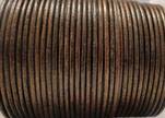 Round Leather Cord SE/R/Metallic Tamba - 1,5mm