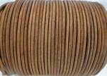 Round Leather Cord SE/R/Vintage Tan-3mm