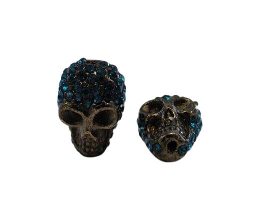 Shamballa Skull-Bermuda Blue
