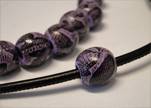 Snake Wooden Beads- Purple -16mm,Hole 6mm