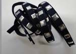 Suede Cord with studs-7mm-Navy Blue