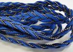Suede cords with chains-10mm-blue