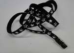 Suede Cords with Star Studs 10mm-Black