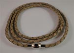 Three wrap leather bracelets SE-PB-GREY-3mm