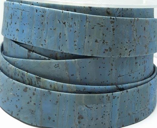 Cork Flat-20mm-Turquoise