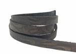 Vintage Style Flat Leather - 10mm-Black  with design