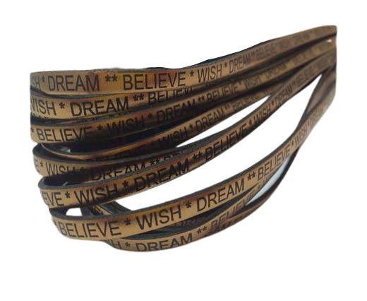 Wish Dream Believe - 5mm - Metallic Bronze