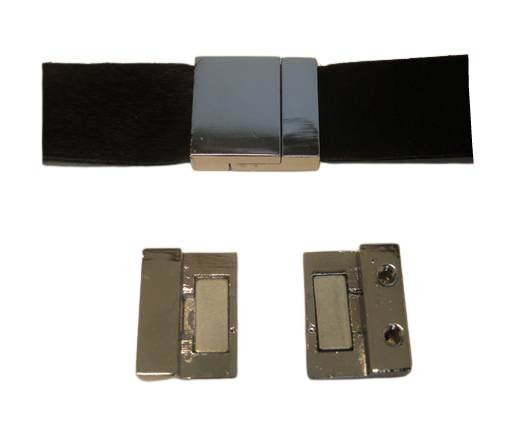 Zamak magnetic claps MGL-122-20*2,5mm-Antique-Silver