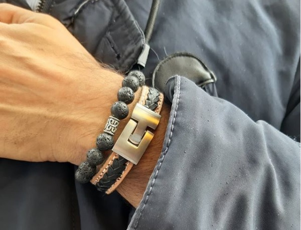 Men leather bracelet