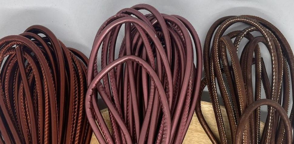round stitched napa leather