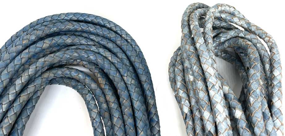 Braided leather cord