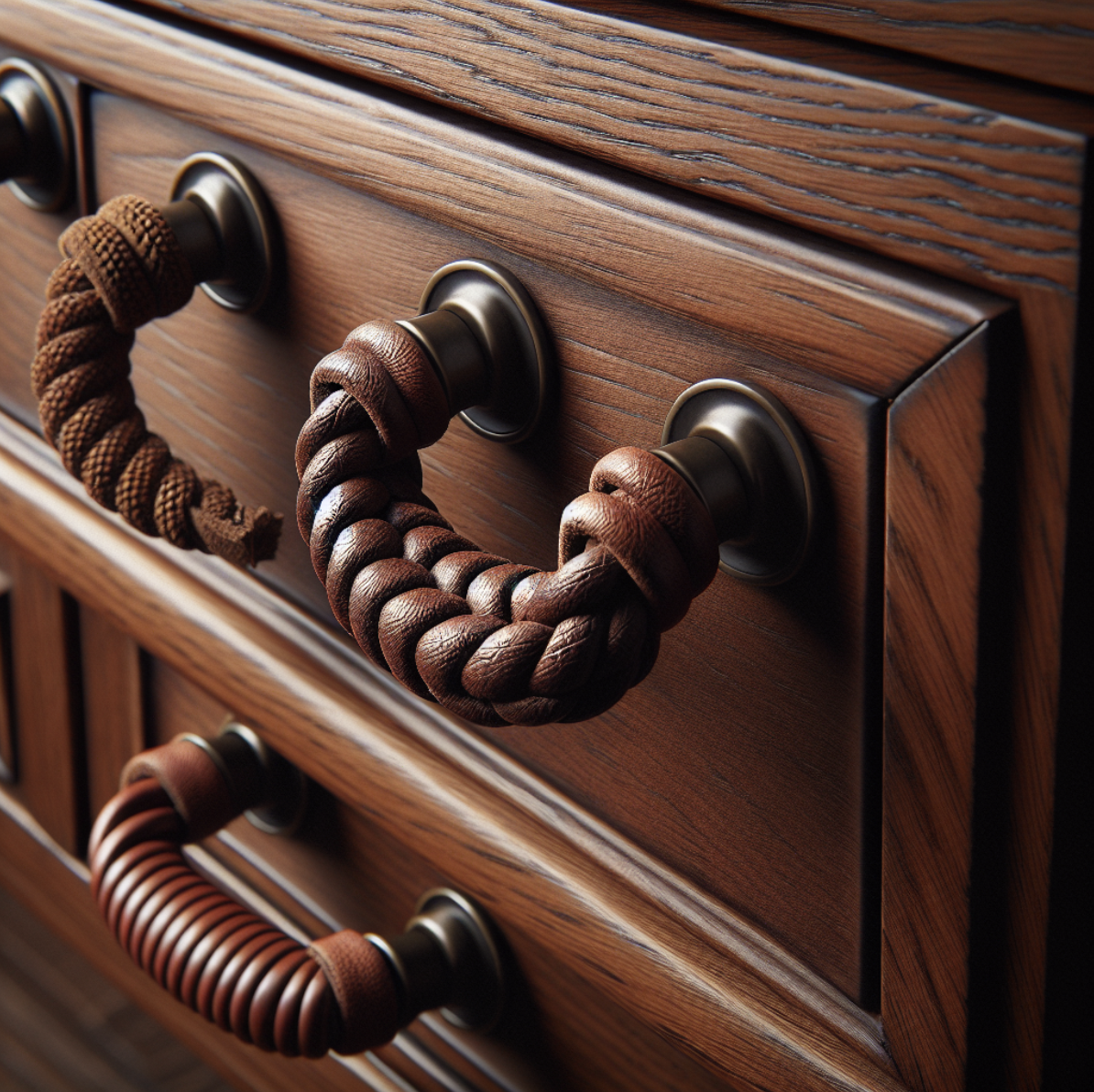 leather cord drawer pulls