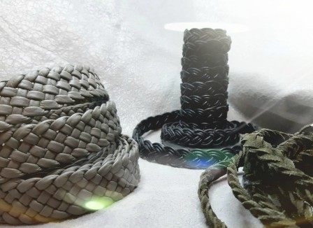 Foto 1: 20 mm geflochtenes Leder und eingedrehtes Leders sind ideal für Gürtel.