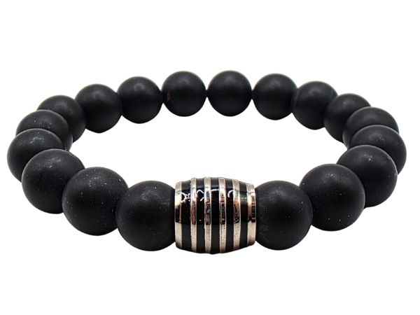 Onyx Matt Gemstone Bracelet: Style-599 (10mm)