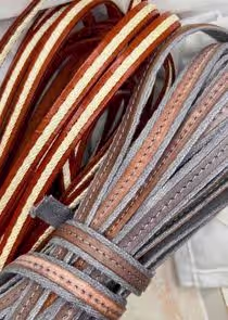 Italian Flat Leather with Fabric