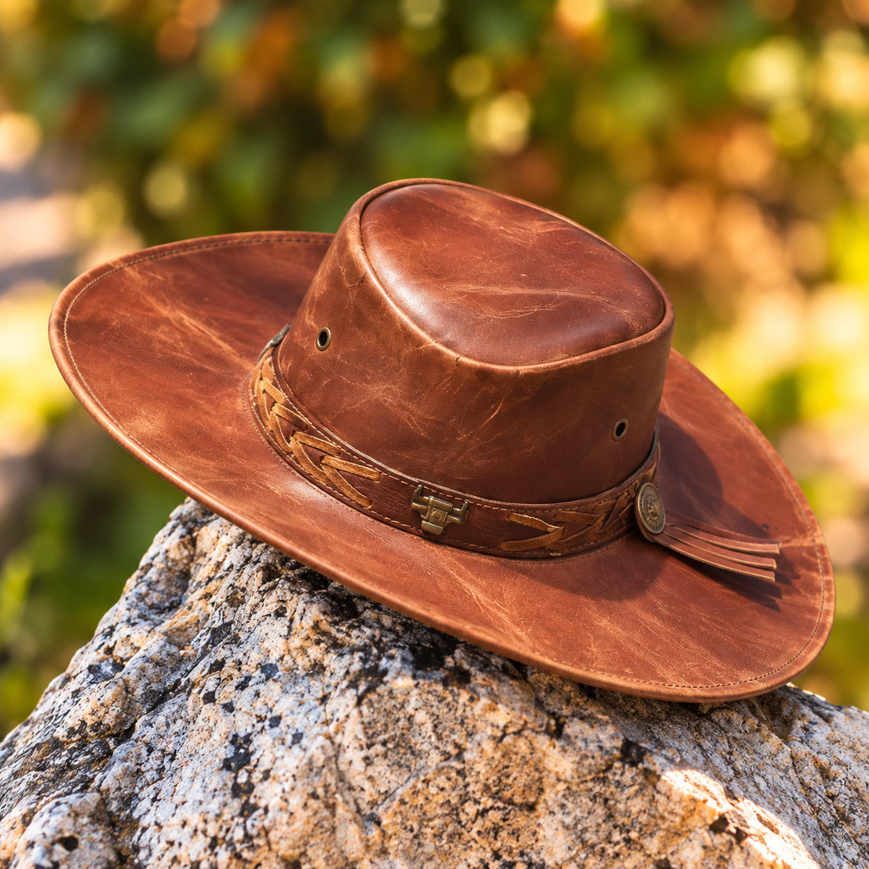 Texan Copper Bull - Leather Cowboy Hat