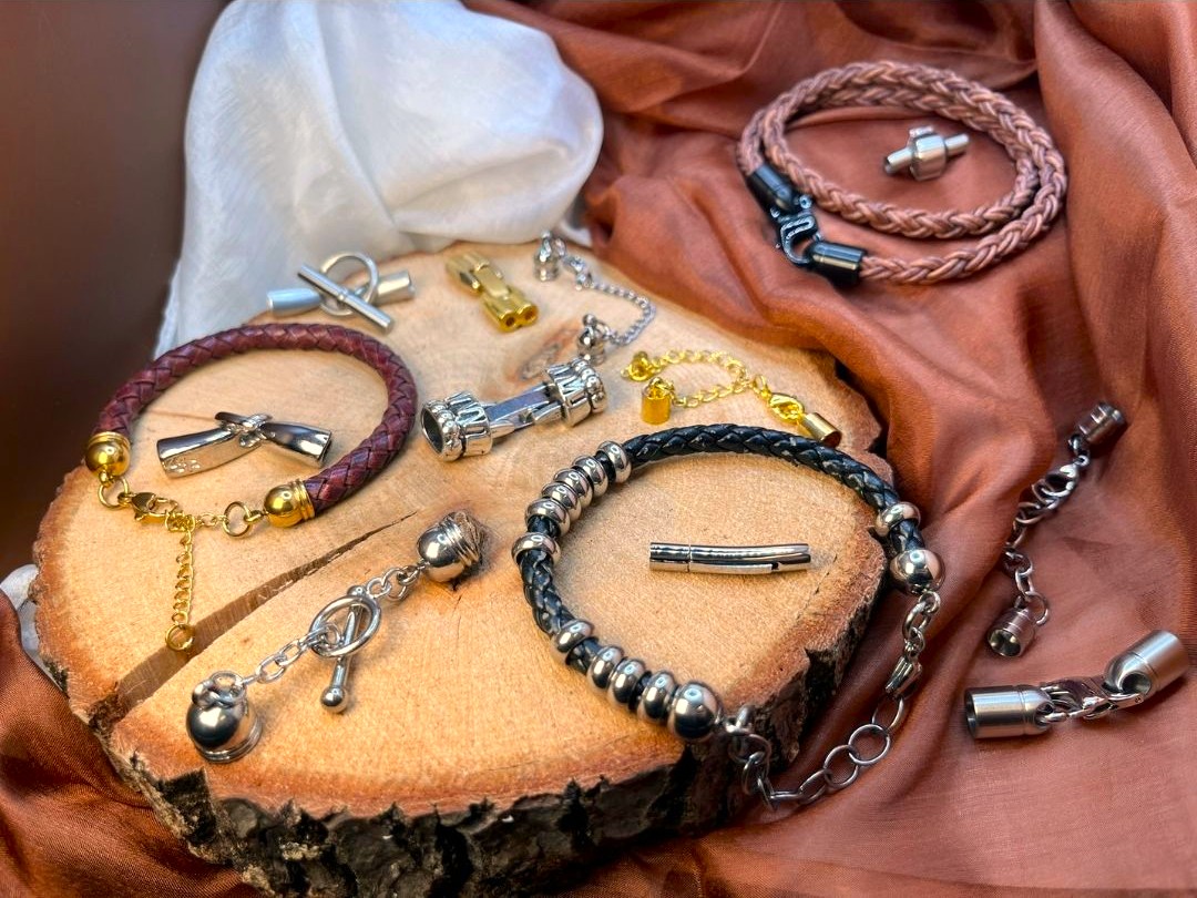 Connector Clasp For Round Leather