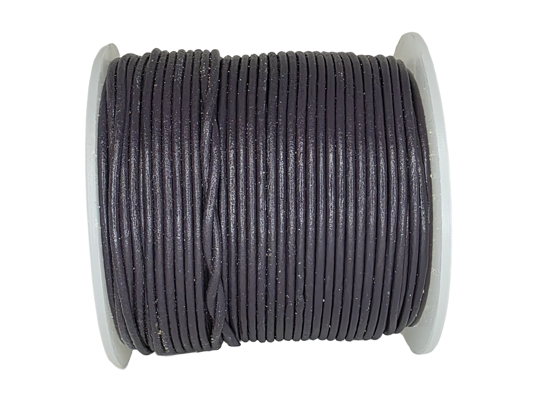 Round Leather Cord-1,5mm - Prune