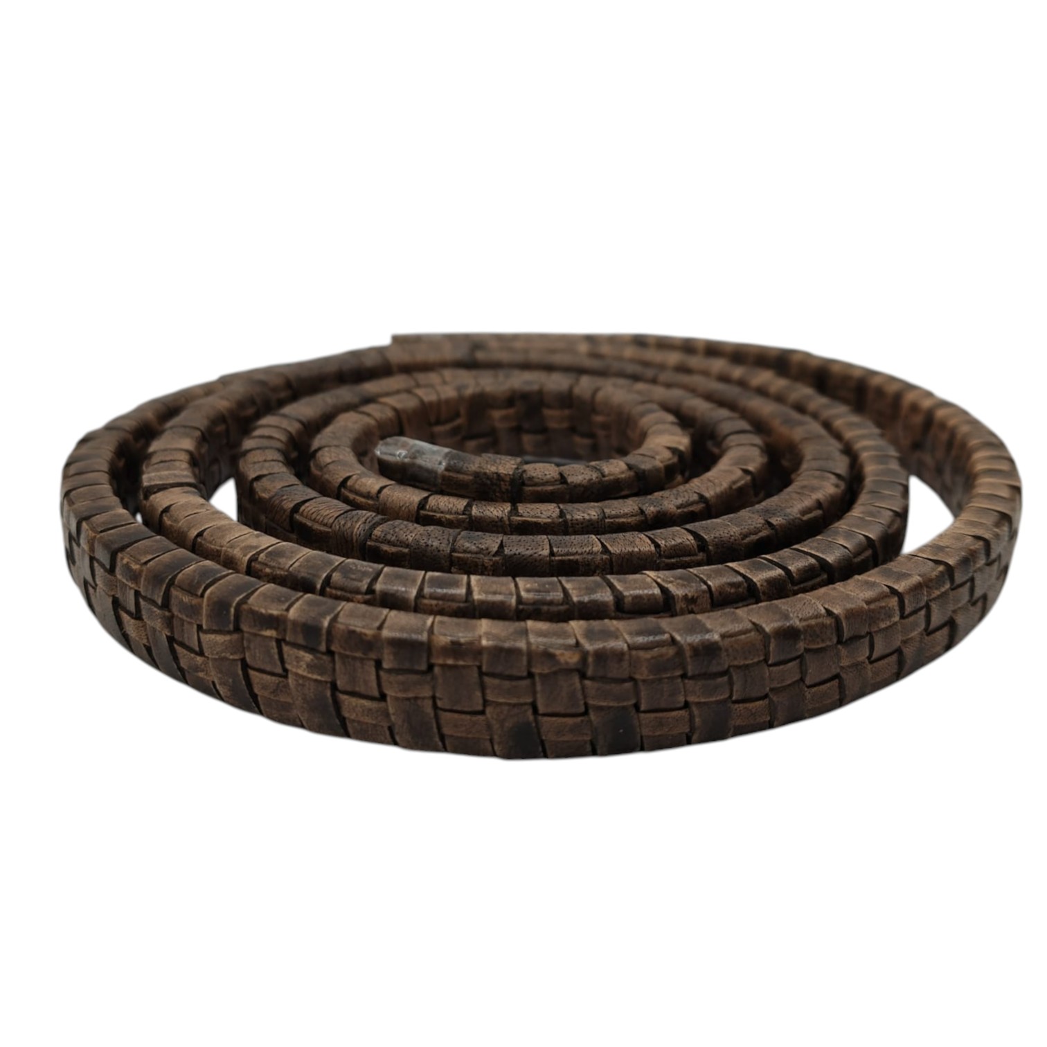 Oval Braided Carpet Style - 11.2x6.3mm - Brown