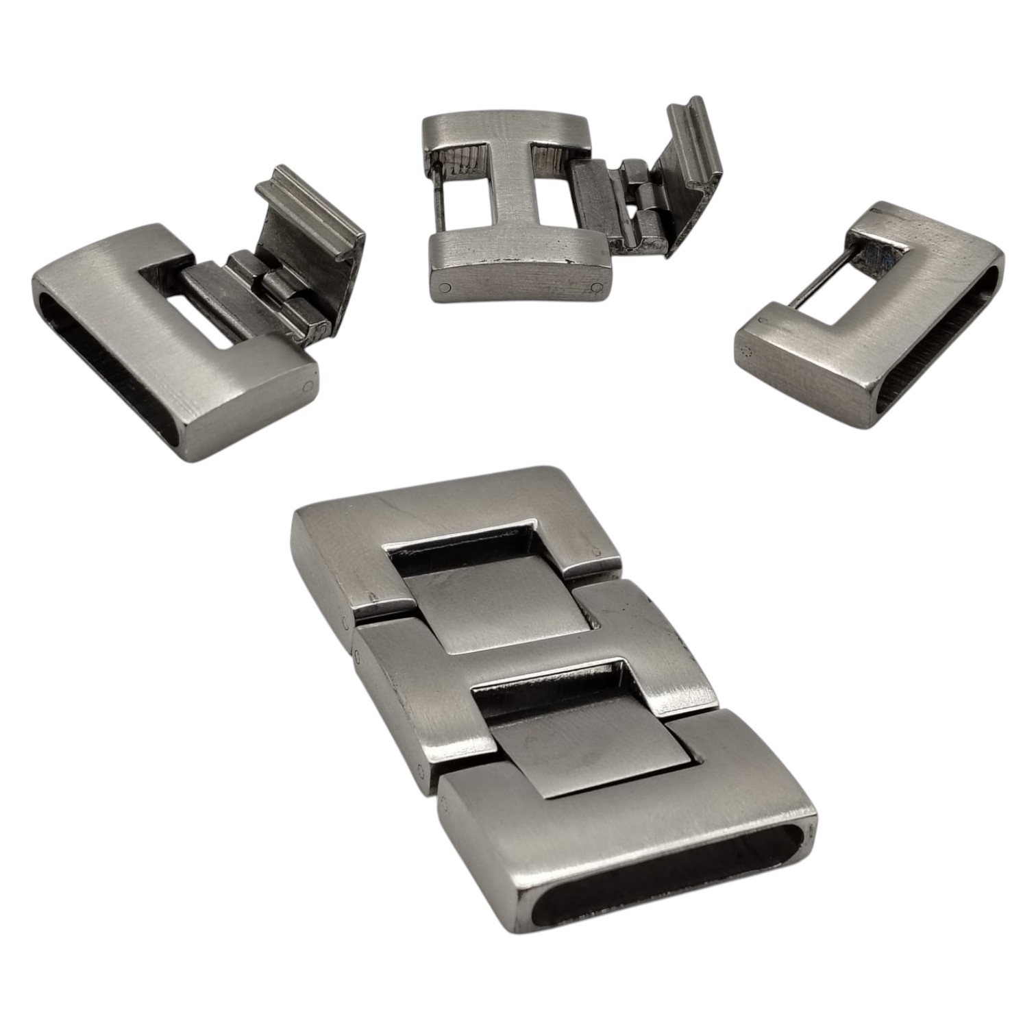 Stainless Steel Snap Lock -Matt Steel-MGST-52-20x3.5mm