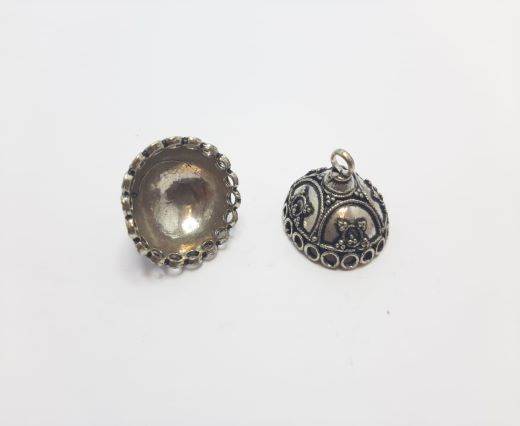 Antique Silver Plated beads - 44148