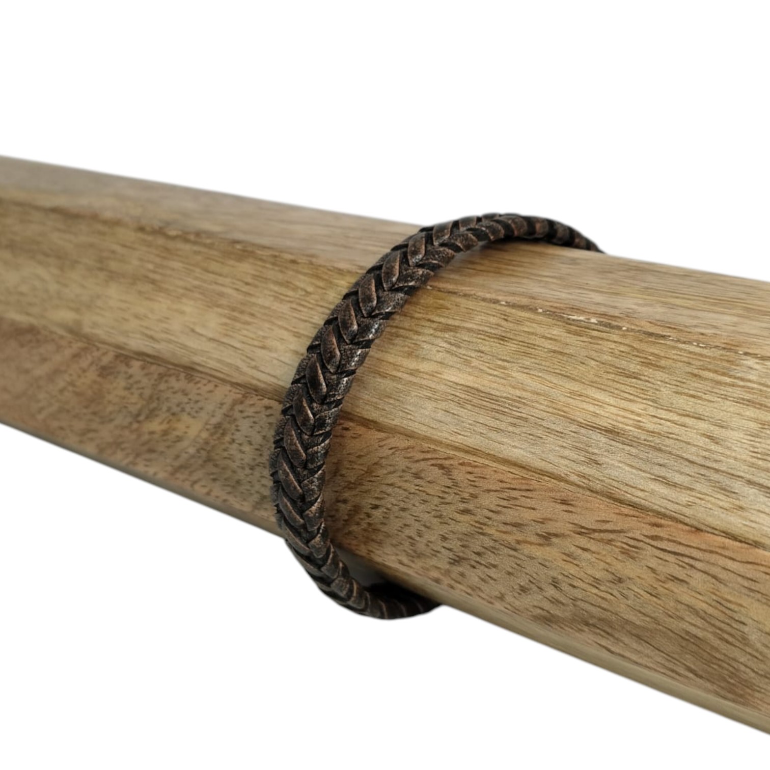 Texas Braided Leather Cords - 10x4mm - Vintage Brown