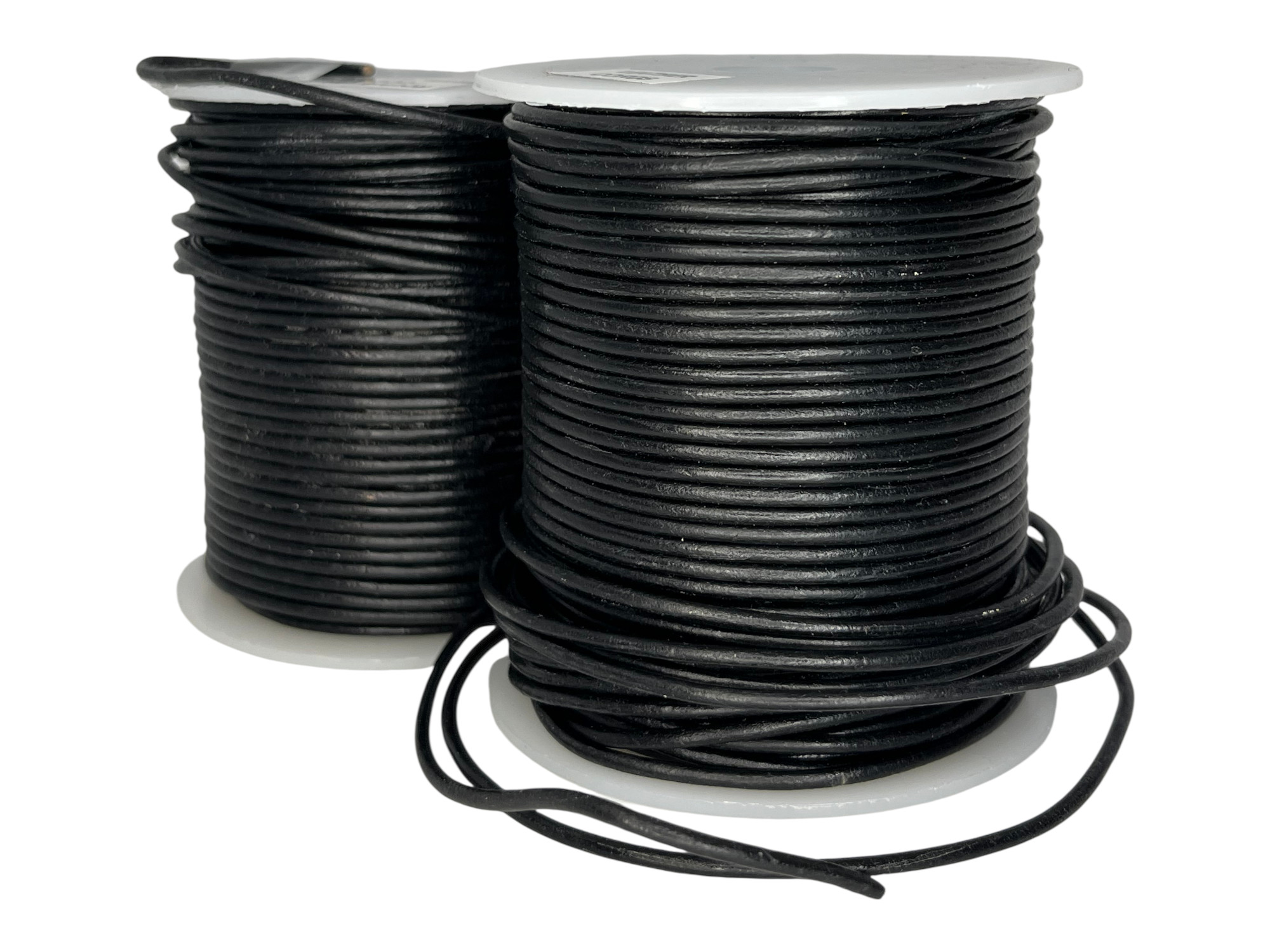 Round Leather Cord Black - 2mm