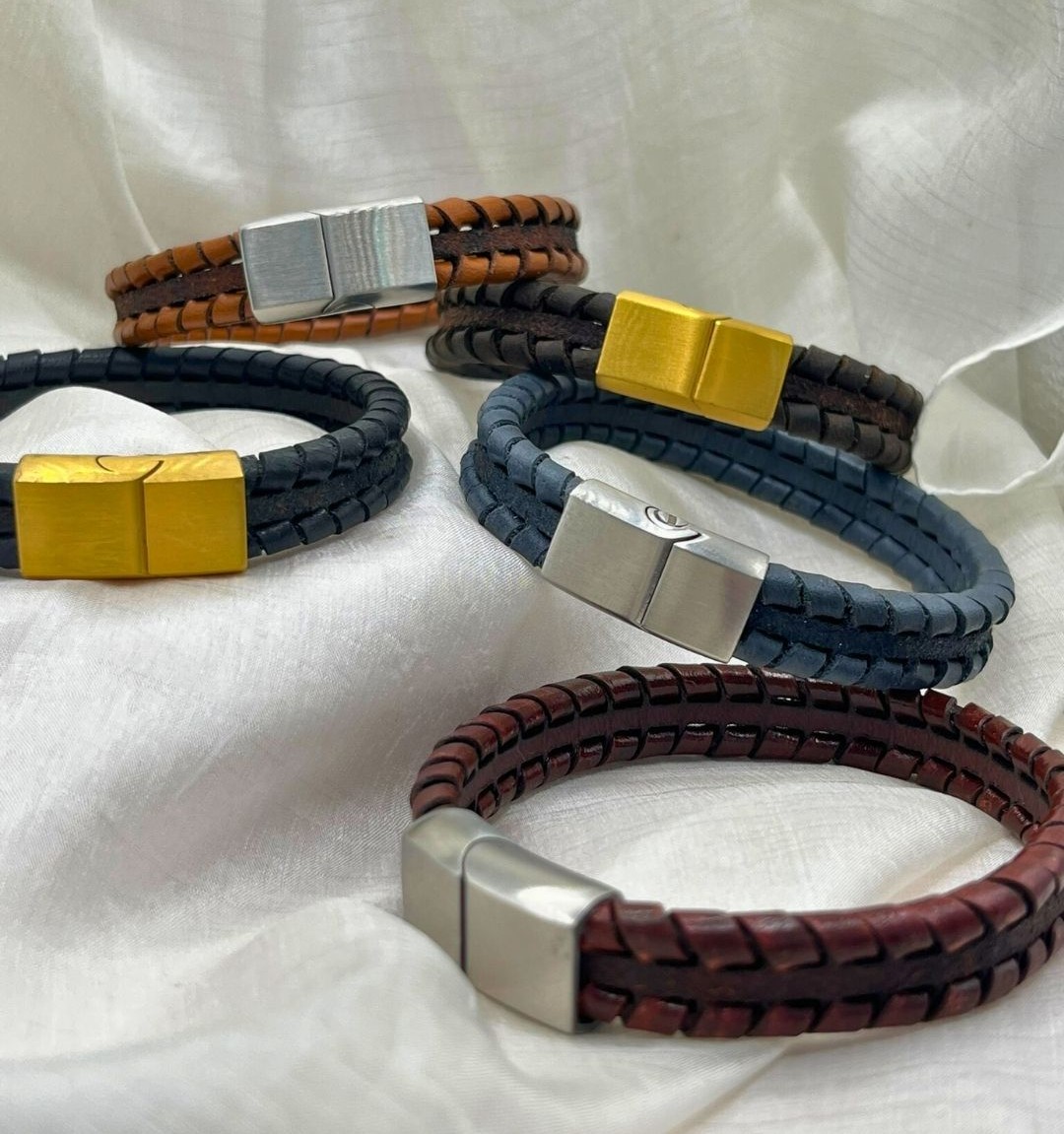 Brugges Braided Leather Bracelet