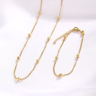 Gold Plated Stainless Steel Necklace - 538