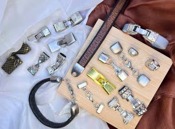 End Caps And Clasp For Regaliz Leather