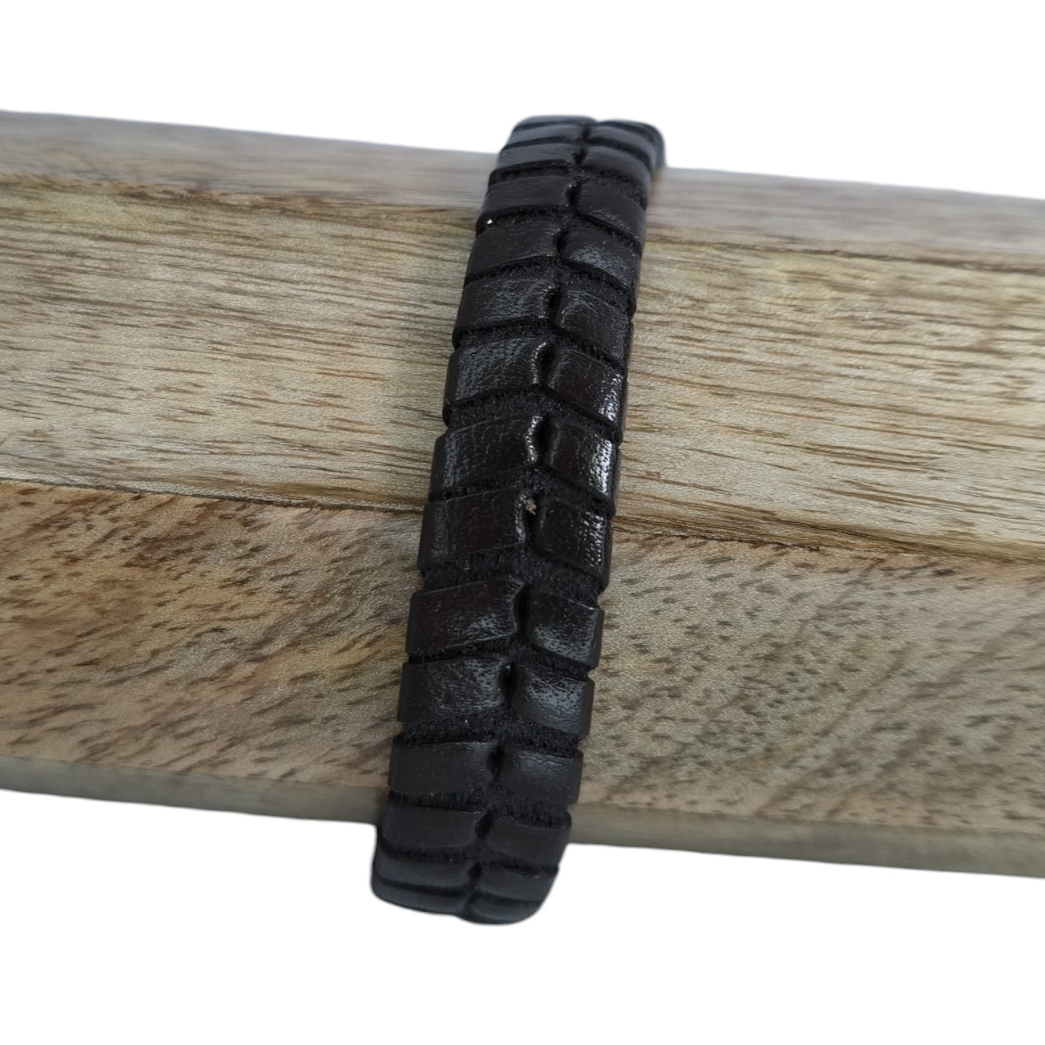 Texas Braided Leather Cord - 14x4mm - Coffee Brown