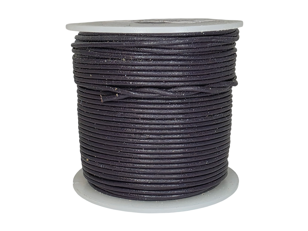 Round Leather Cord-1,5mm - Prune