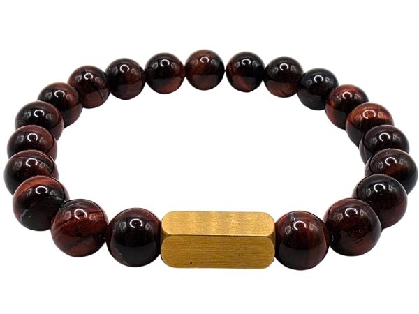 Gemstone Bracelets with Steel Parts