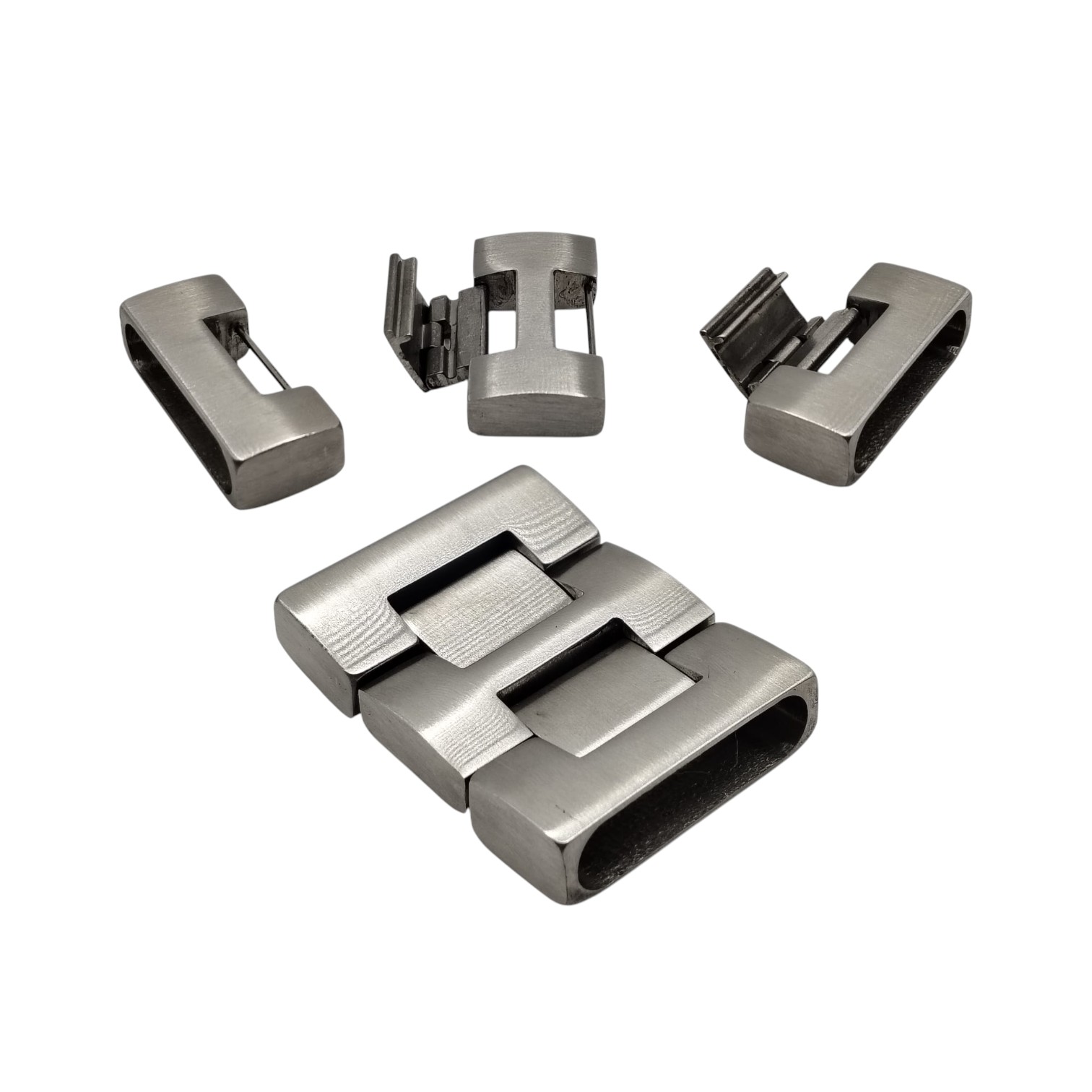 Stainless Steel Snap Lock Clasp: MGST 75 30.5*7.5mm (Matt Steel)