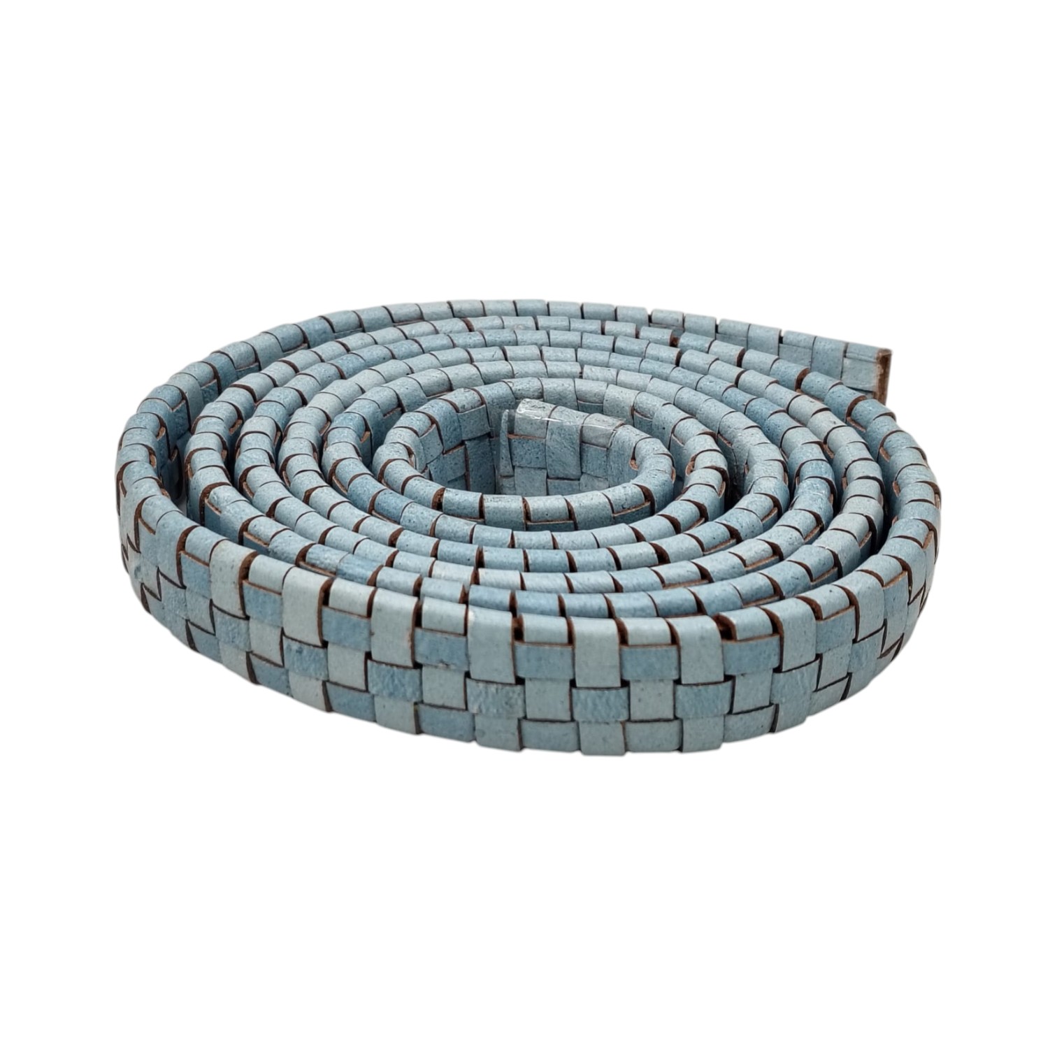 Oval Braided Carpet Style- 13,4*3,5-white base Blue
