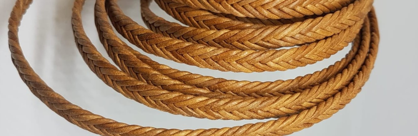 Flat Braided Leather Cords