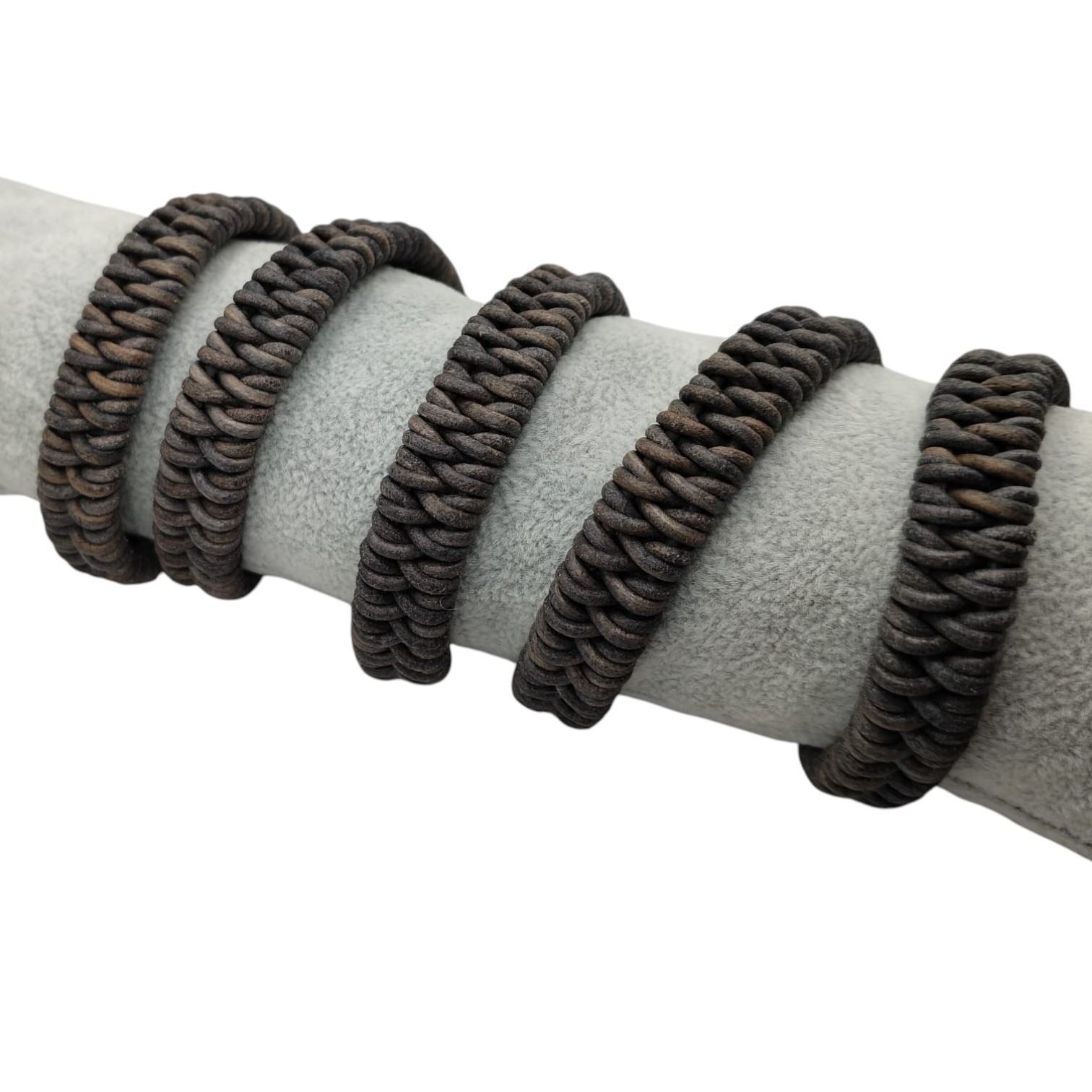 Arizona Style Oval Braided -15*5mm- Vintage Grey