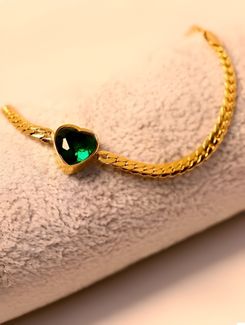 Emerald Heart Bracelet