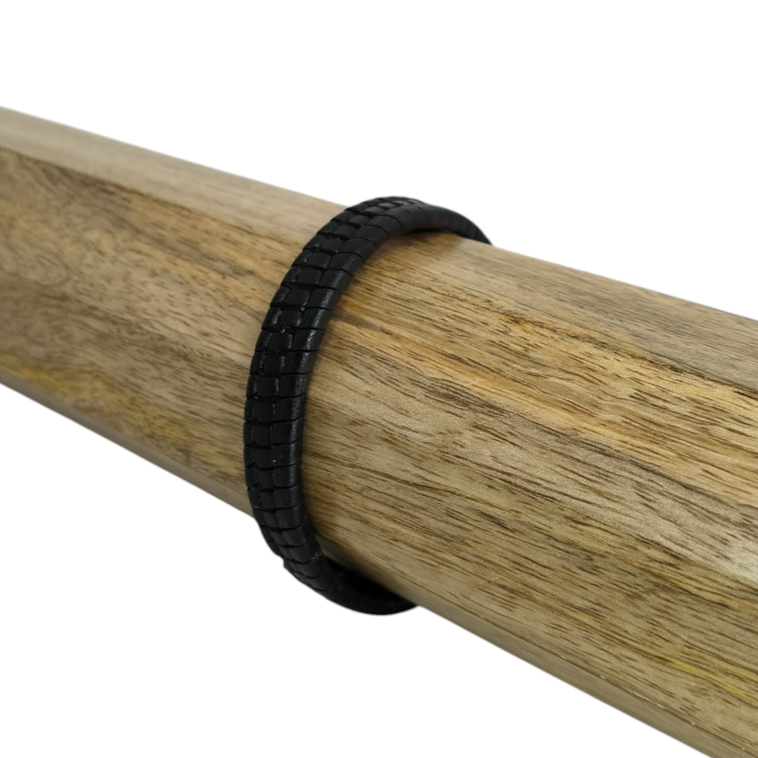 Texas Braided Leather Cords - 10x4mm - Matt Black