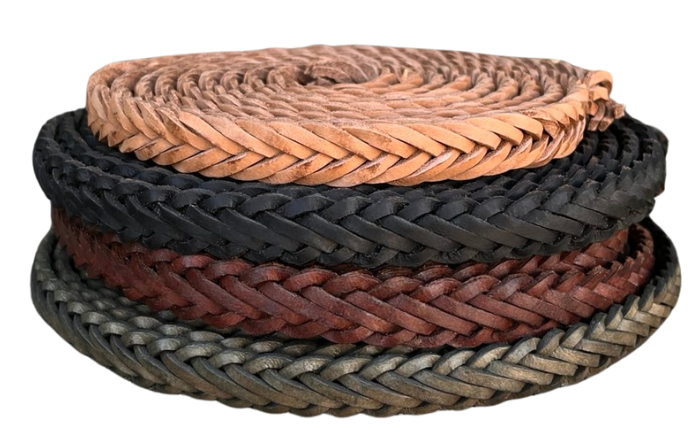 Flat Braided Leather Cords