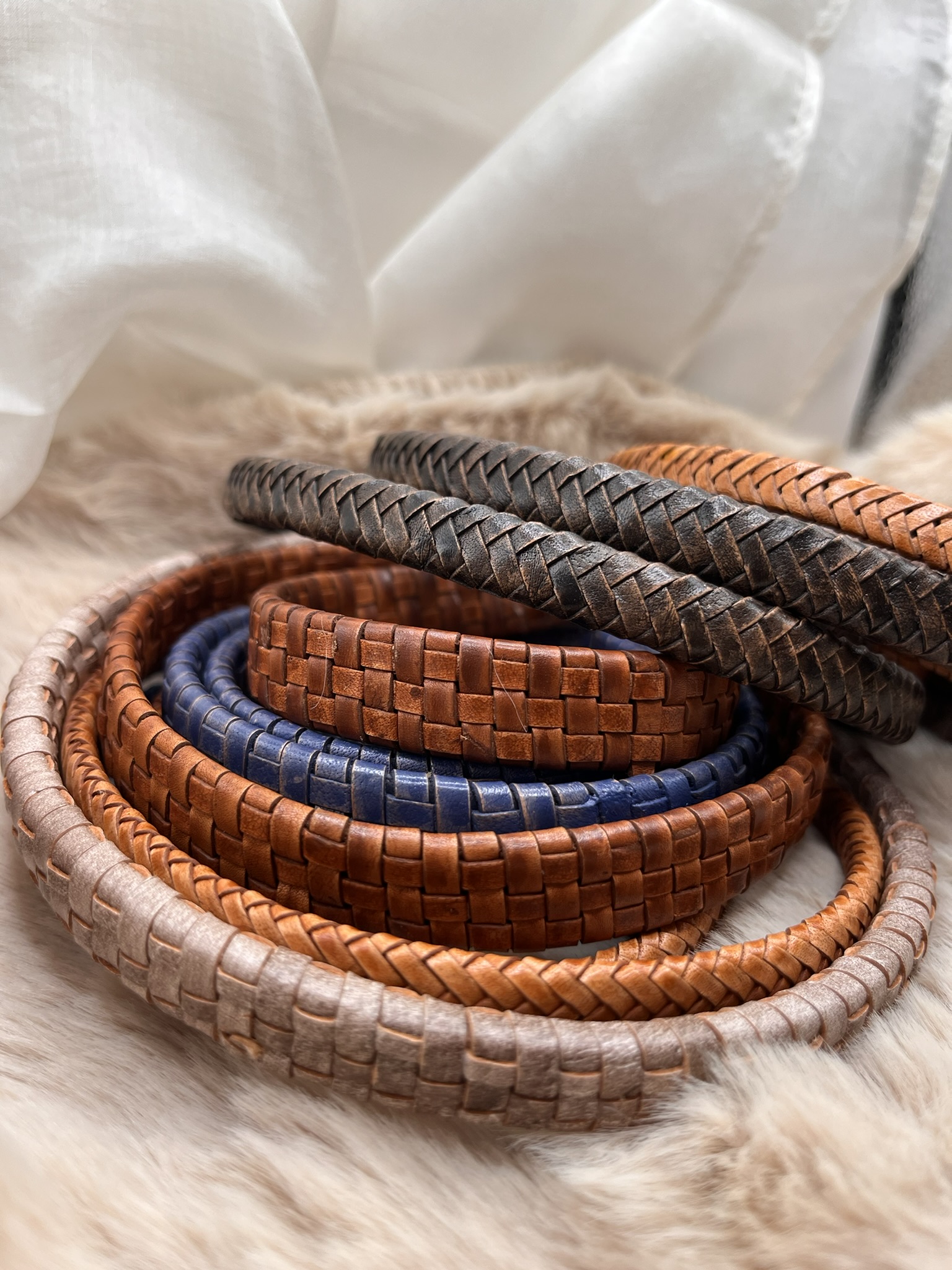 Oval Braided Leather Cords