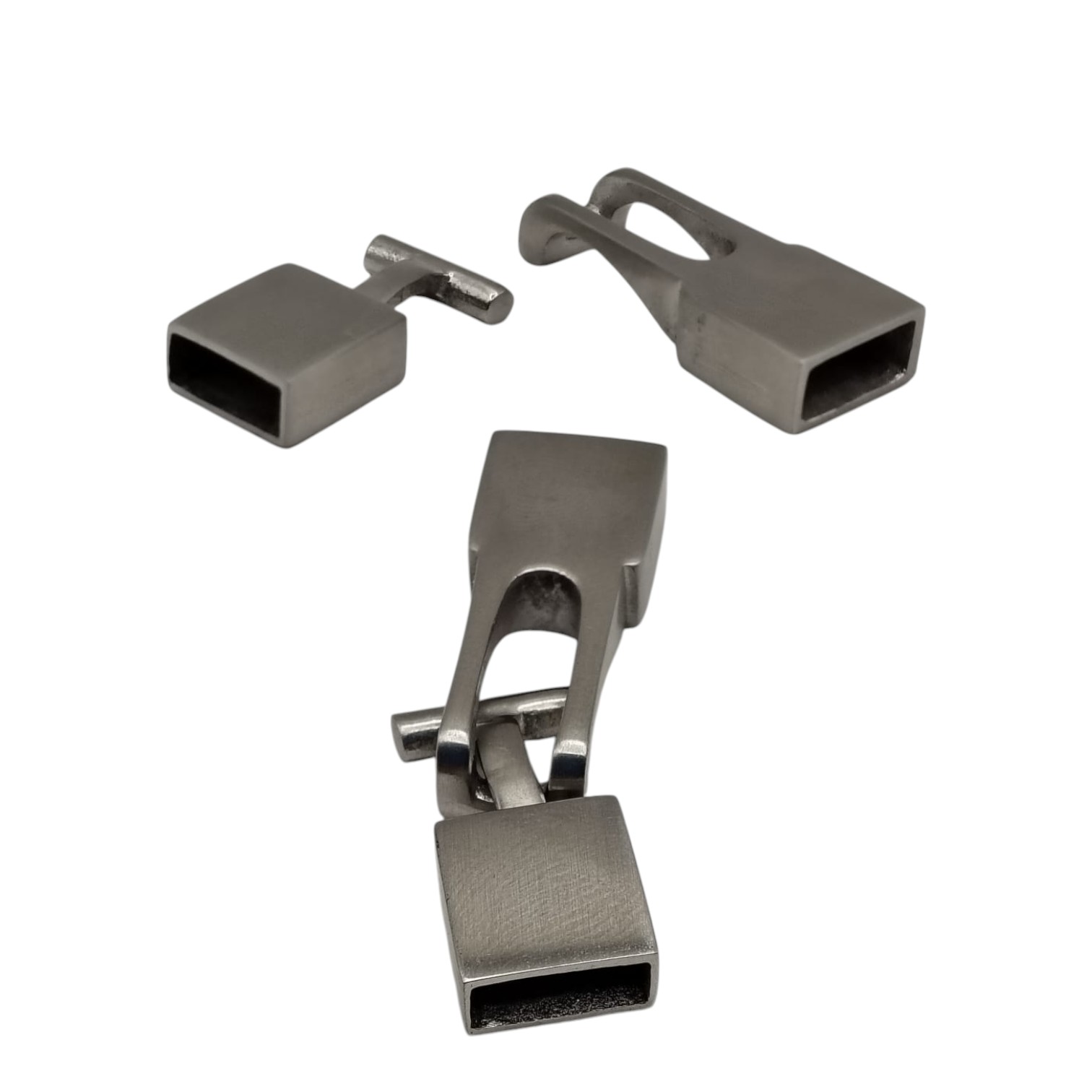 Stainless Steel Hook Clasp: MGST-66 (Steel Matt)