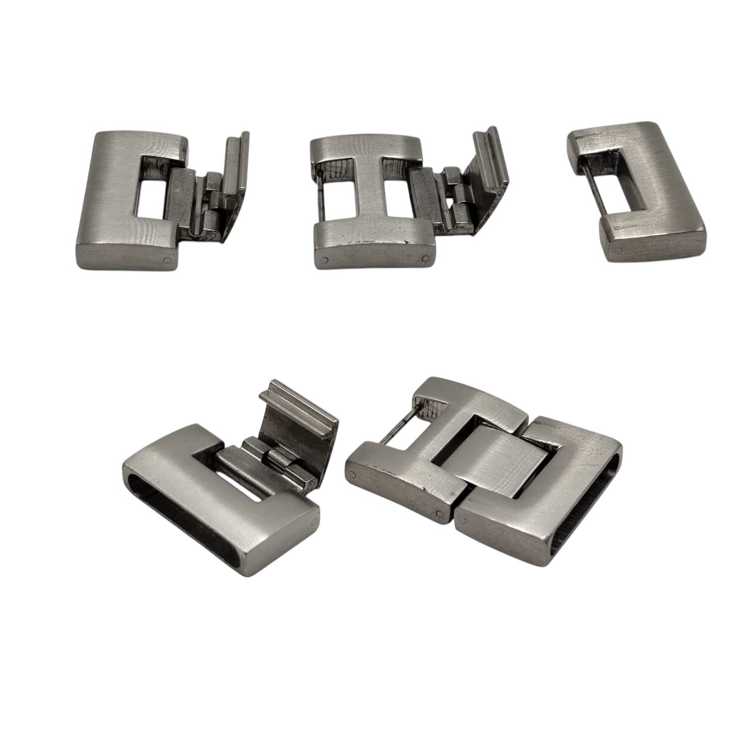 Stainless Steel Snap Lock -Matt Steel-MGST-52-20x3.5mm