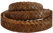 Cordoncini in pelle intrecciati ovali