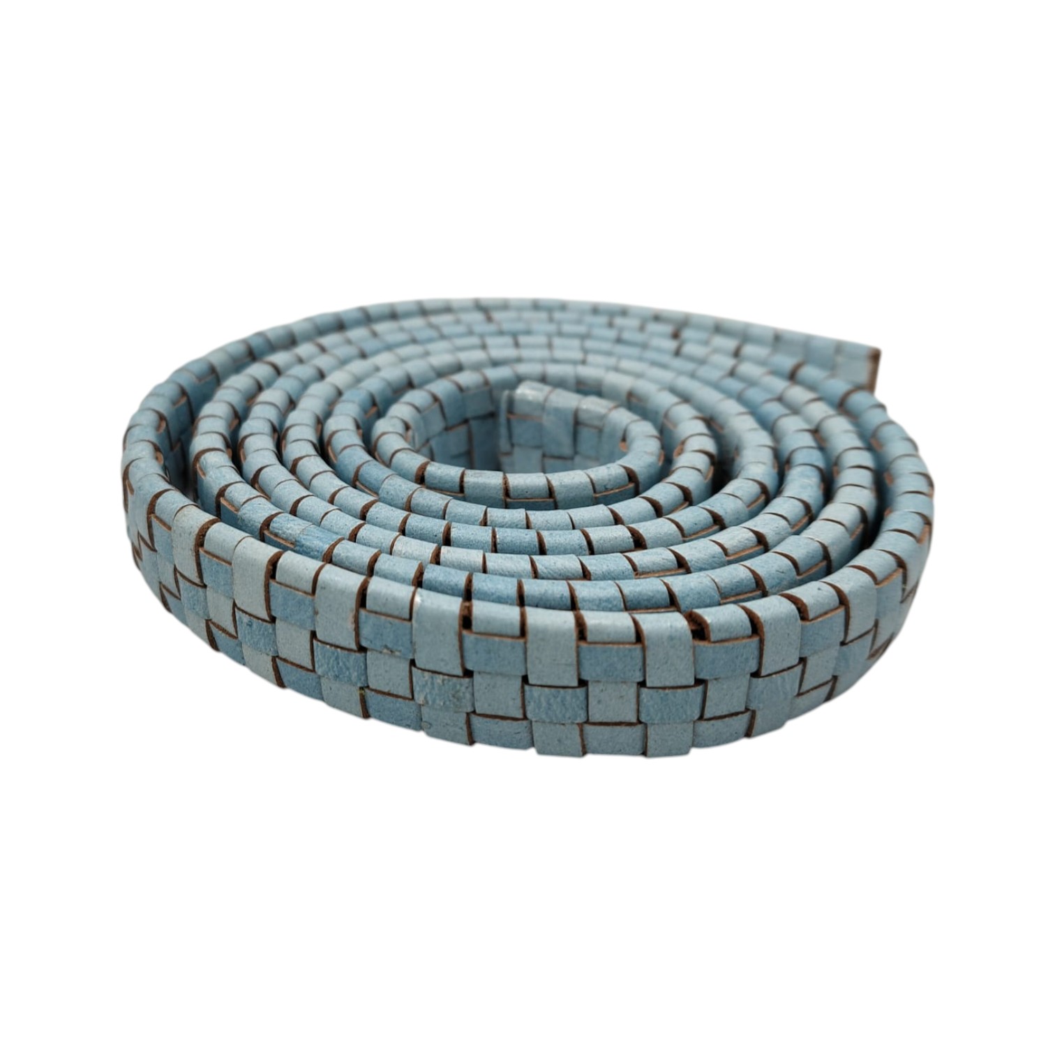 Oval Braided Carpet Style- 13,4*3,5-white base Blue