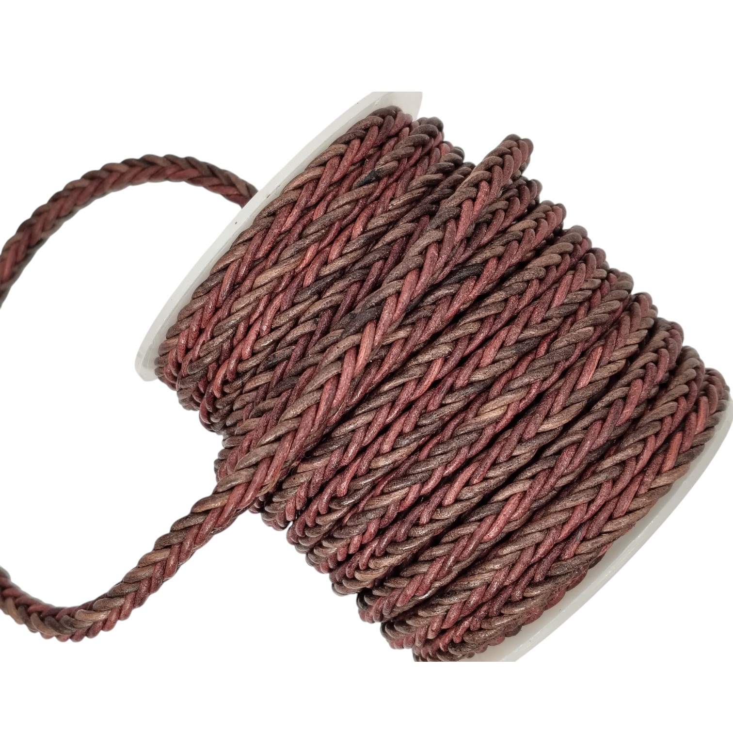 hawaii Braided Bolo cords - 6mm - Vintage Cognac