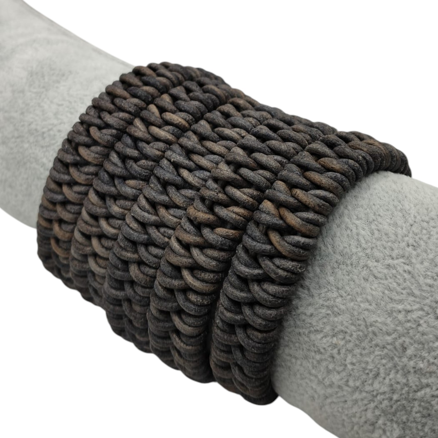 Arizona Style Oval Braided -15*5mm- Vintage Grey