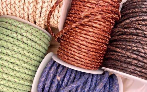 Round Braided Leather Cords