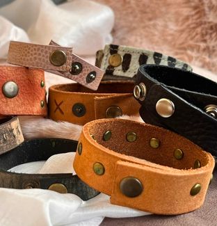 Italian Snap Button Leather Bracelet